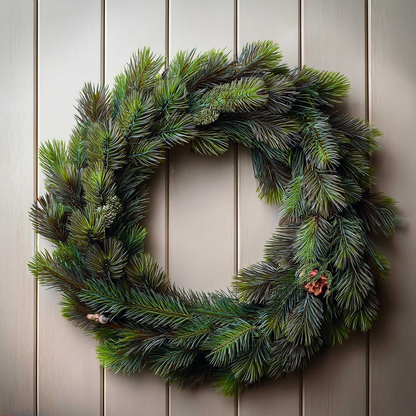 Couronne en sapin de Noël naturel