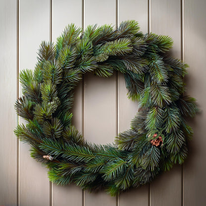 Couronne en sapin de Noël naturel